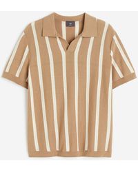 H&M - Fijngebreid Poloshirt - Lyst