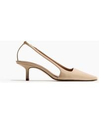 H&M - Leren Slingbacks Met Kittenheel - Lyst