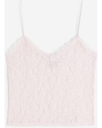H&M - Sheer Lace Strappy Top - Lyst