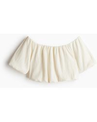 H&M - Cropped off-the-shoulder top - Lyst