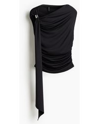 H&M - Gedrapeerde One-shouldertop - Lyst