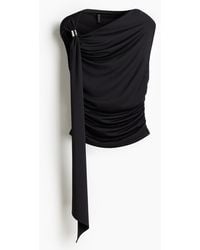 H&M - Drapiertes One-Shoulder-Top - Lyst