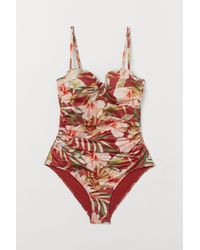 H&M Shape-Badeanzug - Rot