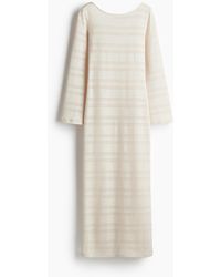 H&M - Ajourgebreide Jurk Met Rijgdetail - Lyst