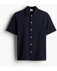 H&M - Tricot Overhemd Met Korte Mouwen - Lyst