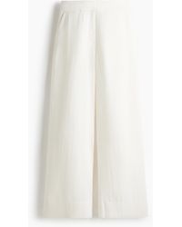 H&M - Wide Twill Trousers - Lyst