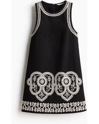 H&M - Robe droite brodée - Lyst