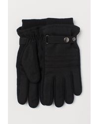 H&M Handschuhe aus Wollmix - Schwarz
