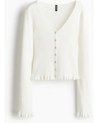 H&M - Cardigan mit Volants - Lyst