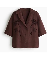 H&M - Bluse mit Broderie Anglaise - Lyst