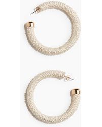 H&M - Stoffbezogene Hoop-Ohrringe - Lyst
