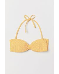 H&M Bandeau-Bikinitop - Gelb