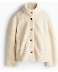 H&M - Jacke aus Teddyfleece - Lyst