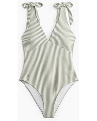 H&M - Padded-cup High Leg Swimsuit - Lyst