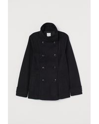 H&M Double-breasted Jacket - Black