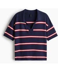 H&M - Fijngebreide Oversized Polotop - Lyst