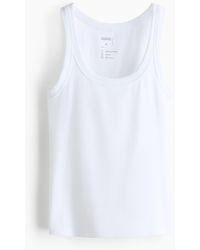 H&M - Cooling Geribde Tanktop - Lyst