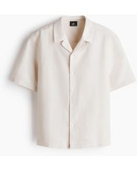 H&M - Casual Overhemd Van Linnenmix - Lyst