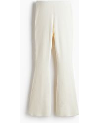 H&M - Ribgebreide Flared Broek - Lyst