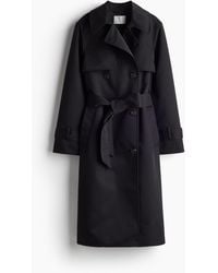 H&M - Double-breasted Trenchcoat Van Twill - Lyst