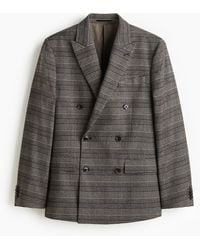 H&M - Veste Croisée Regular Fit En Laine Mélangée - Lyst