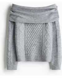 H&M - Schulterfreier Pullover - Lyst