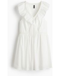 H&M - Robe Volantée En Coton - Lyst