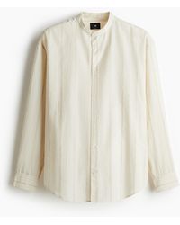 H&M - Grandad-Hemd aus Leinenmix in Regular Fit - Lyst