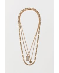 H&M 3er-Pack Halsketten - Mettallic