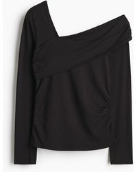 H&M - Gedrapeerde One-shouldertop - Lyst