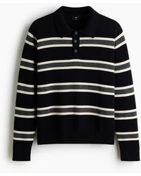 H&M - Gestricktes Poloshirt in Loose Fit - Lyst