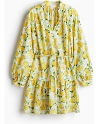 H&M - Kleid aus Plumetis - Lyst