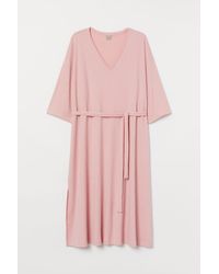 H&M + Jurk Van Ribtricot - Roze