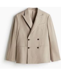 H&M - Zweireihige Jacke aus Wollmix in Regular Fit - Lyst