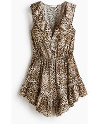 H&M - Korte Jumpsuit Van Viscosemix Met Volants - Lyst