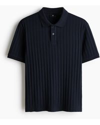 H&M - Poloshirt Van Structuurtricot - Lyst