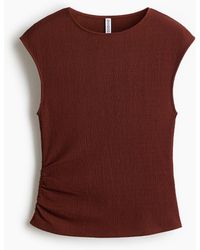 H&M - Top Van Structuurtricot - Lyst