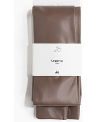 H&M - Legging Met Coating - Lyst