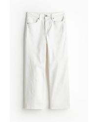 H&M - Curvy Fit Wide High Cropped Jeans - Lyst