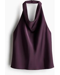 H&M - Neckholder-Top - Lyst