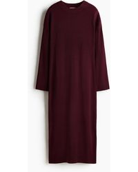 H&M - Ribgebreide Jurk - Lyst