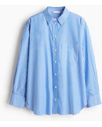 H&M - Chemise Oversize En Popeline De Coton - Lyst