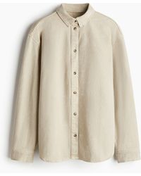 H&M - Oversized Denimbluse - Lyst