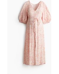 H&M - MAMA Crêpe-Kleid mit Bindegürtel - Lyst