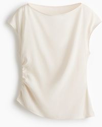 H&M - Gedrapeerde Top Van Viscosemix - Lyst