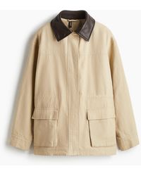 H&M - Twill Jack Met Gecoate Kraag - Lyst
