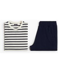 H&M - Schlaf-T-Shirt und Shorts - Lyst