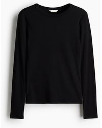 H&M - Geribde Katoenen Top - Lyst