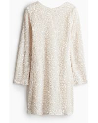 H&M - Paillettenkleid mit tiefem Rückenausschnitt - Lyst