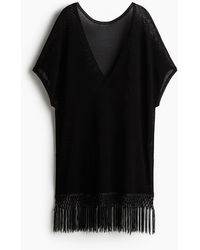 H&M - Strandkaftan in Ajourstrick - Lyst
